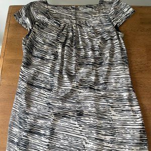 Black and White Cap Sleeve Dress - H&M Size 8